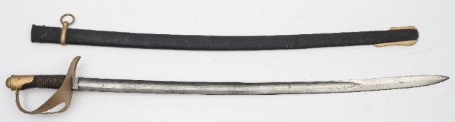 An Italian 1880 pattern Heavy Cavalry Trooper's sword by Schnitzler & Kircshbaum, Germany:,