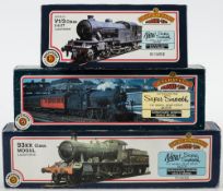Bachmann OO/HO gauge, a boxed group of three steam locomotives:, BR green 93xx Class Mogul No 7332,