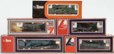 Lima (Italy) OO/HO gauge, a boxed group of five steam locomotives:,