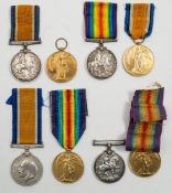 A group of four Devonshire Regiment WWI medal pairs:,