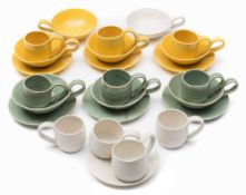 *Chris Prindl (Contemporary) a group of porcelain table wares: comprising eight breakfast cups,