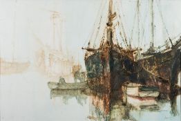 * Anthony Amos [1950-2010]- Breton Schooners,:- signed bottom right further signed,