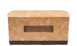 By Terence Disdale An Eggshell parquetry design low centre table:,