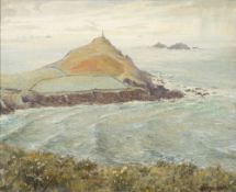 * Denys Laws [1907-1981] - Cape Cornwall,:- signed oil on panel, 40 x 50cm.