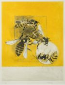 * Graham Vivian Sutherland [1903-1980]- Bees,:- etching in colours signed and numbered H.