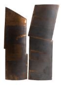 *Val Barry (1937-2018) two 'sentry' vases: each of narrow profile with notched margin and