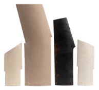 *Val Barry (1937-2018) four stoneware vessels: each of narrow profile with notched margins