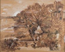 * Fred Yates [1922-2008]- Topsham Gardens and the Exe,