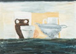 * Ian Humphreys [b.1956] - Washed-Up, still life:- signed bottom oil on paper, 50 x 70cm.