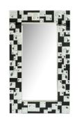 An Art Deco style rectangular mirror:, of large size,