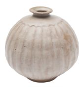 *Katherine Pleydell Bouverie (1895-1985) a stoneware vase: of globular externally ribbed form with