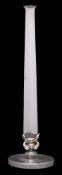 A George Jensen silver specimen vase, stamped marks: of slender tapering form,