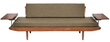 A mid 20th Century 'Wentworth' afromosia teak day bed by Toothill:,