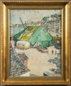 Frances Richardson [20th Century]- Circus at Audierne,:- signed bottom right,