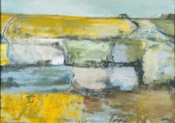 * Margo Maeckelberghe [1933-2014] - Towards Nancledra, Cornwall:- signed, oil on board 44 x 62.5cm.
