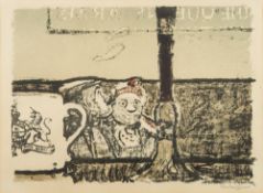 * Ruskin Spear [1911-1990]- The Bar Maid,:- lithograph, signed in pencil bottom right 34 x 46cm.