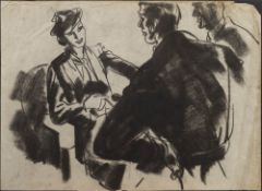 British School mid 20th Century- Figure studies and conversation,