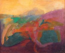 * Clifford Fishwick [1923-1997]- Coastal Fields.:- signed and dated '71 oil on board 60 x 75cm.