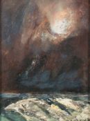 * Clifford Fishwick [1923-1997]- Mountain Barrier,:- signed, further signed,