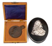 A Charles II silver and tortoiseshell commemorative tobacco box,