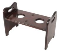 A mahogany twin-handled decanter drainer stand:, in the Georgian taste,