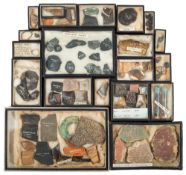 An extensive collection of Roman pottery, glass and pottery samples,