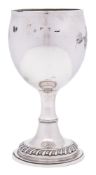 A George III silver goblet, maker's mark illegible, London,