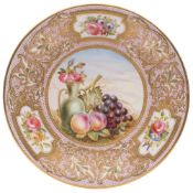 A Derby Crown Porcelain Company plate painted by T.A.