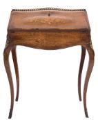 A 19th Century rosewood, marquetry and gilt metal mounted Bureau de Dame:,