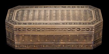 A George V silver gilt presentation box, maker Carrington & Co, London,