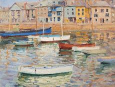 Attributed to Walter Gray [20th Century]- Harbour scene, possibly St.