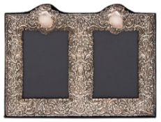An Elizabeth II silver double photograph frame, maker Keyford Frames Ltd, London,