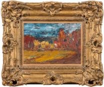 * William MacTaggart [1903-1981]- Plough and Stubble, East Lothian,