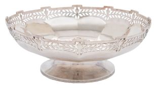 A George v silver fruit bowl, maker Manoah Rhodes & Sons Ltd, London,
