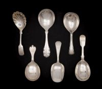 A George III silver Old English and Reeded pattern caddy spoon, maker William Eley,