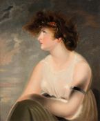 After Richard Westall, 19th Century- The Artist's Wife as Sappho,:- oil on canvas,