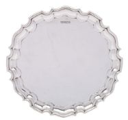 A George V silver salver, maker Walker & Hall, Sheffield,