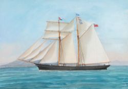 English School 19th Century- Elsa of Plymouth,:- gouache, 44 x 61cm.