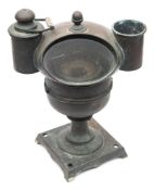 A late Victorian/early Edwardian brass yacht binnacle:,
