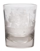 A 19th century engraved tumbler for the passenger steam ship 'Sarah Sands' of Liverpool:,
