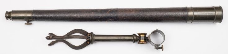 A brass compound telescope by Negretti & Zambra, London:, signed as per title to tube:,