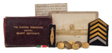 A set of four gilt Trinty House Pilot buttons and related ephemera for William Stacey:,