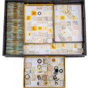 A collection of mid 20th century microscope slides:,