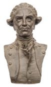 A mid 20th century bronzed fibreglass bust of Captain Cook:, 60cm high.