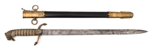 A George VII Royal Navy regulation pattern dirk by J Gieve & Sons, Portsmouth:,