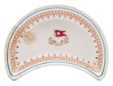 A White Star Line Lusol Ware vegetable dish:, with crest to centre, maker's marks Keeling & Co Ltd,