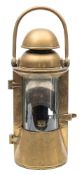 A brass ship's lamp by Bulpitt & Sons, Birmingham,