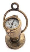 A brass Walker's 'Excelsior IV' log:, with enamel dial, signed as per title, 20cm long.