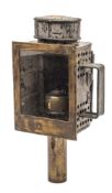 A WWI period binnacle lamp by Ridsdale & Co, London, 1916:, stamped as per title to back of chimney,