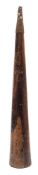 A large lignum vitae fid, late 19th century:, with copper tip, 91cm,